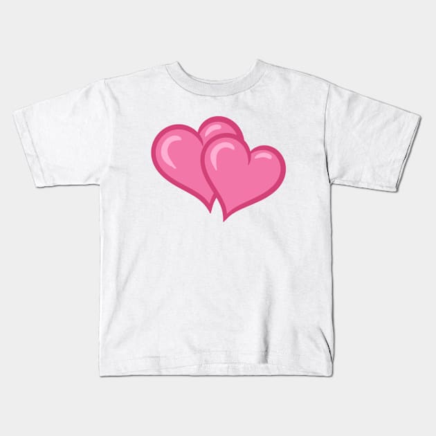 Hearts Kids T-Shirt by BahArt